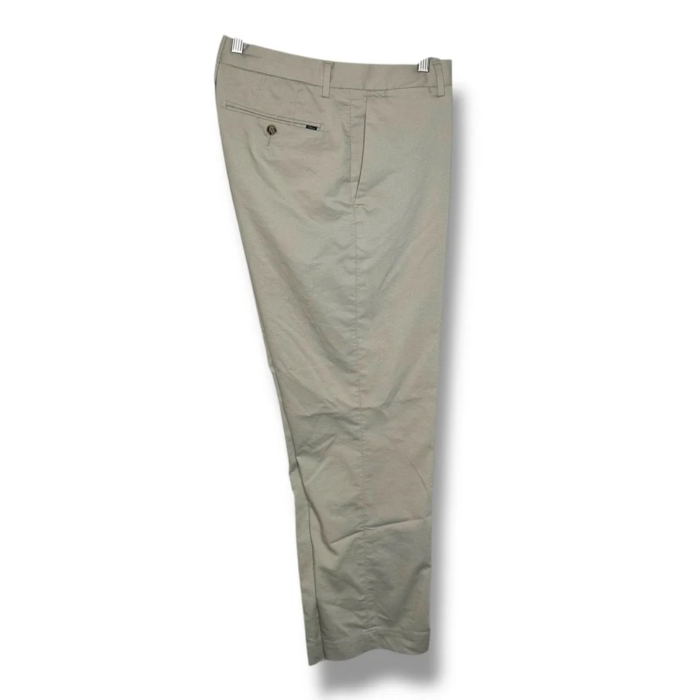 Polo Ralph Lauren Mens Chino Pants 35x30 Tan Stretch Straight Fit Preppy‎ Office